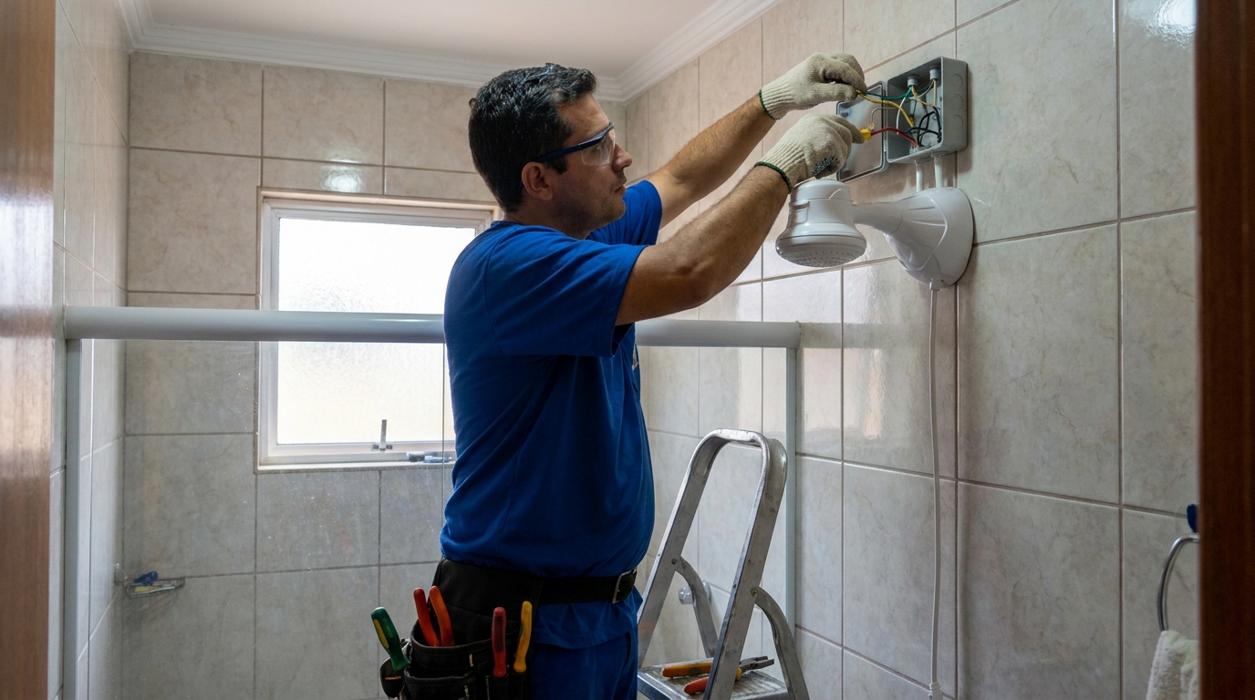 Instalacao de chuveiro eletrico profissional em Manaus‑AM