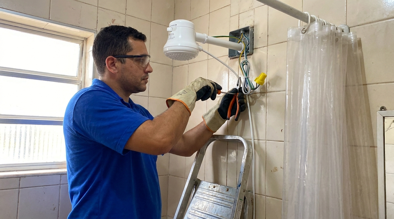 Instalacao de chuveiro eletrico residencial em Manaus‑AM
