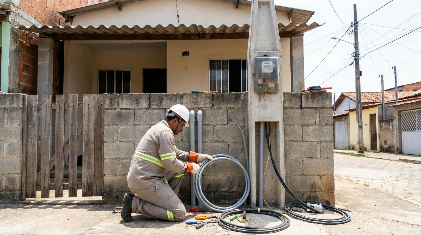 Instalacao de padrao de energia residencial em Manaus‑AM