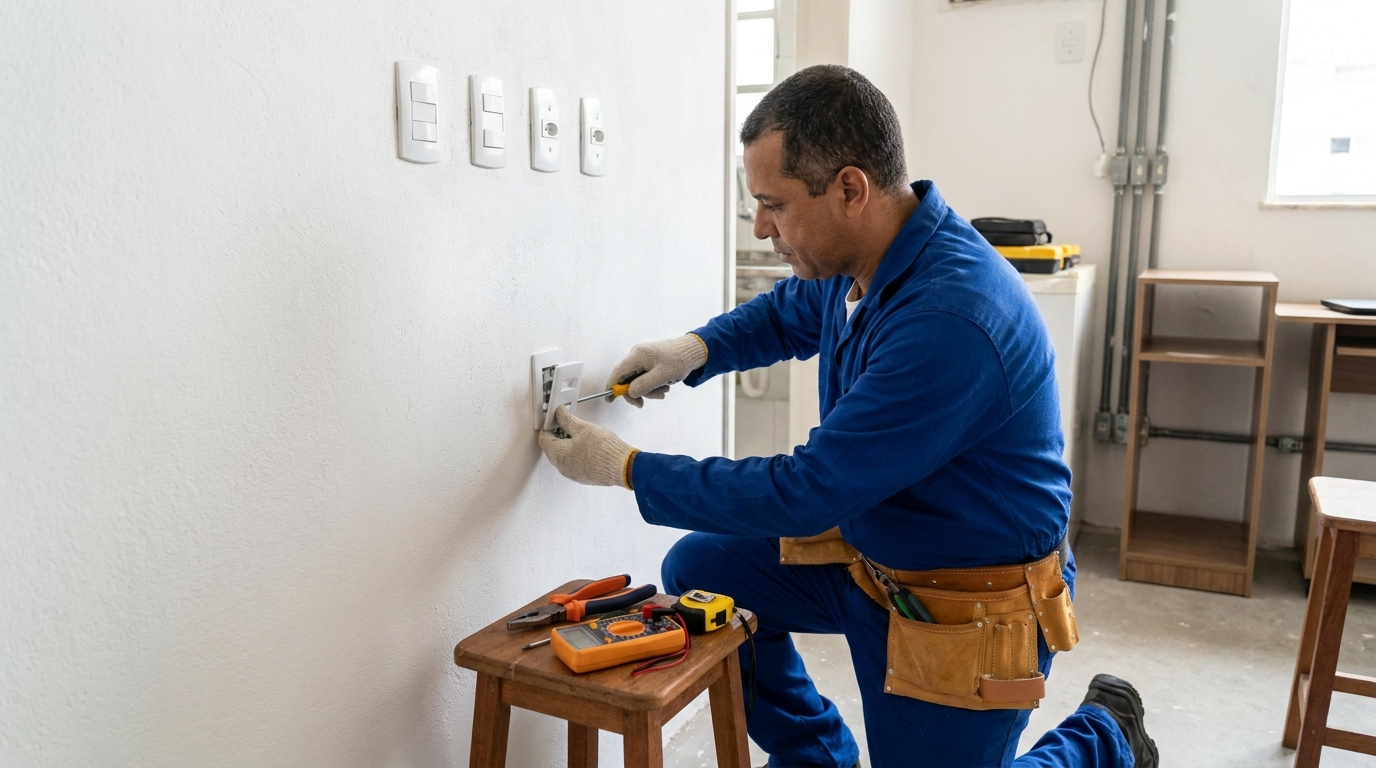 Instalacao de tomada e interruptor profissional em Manaus‑AM